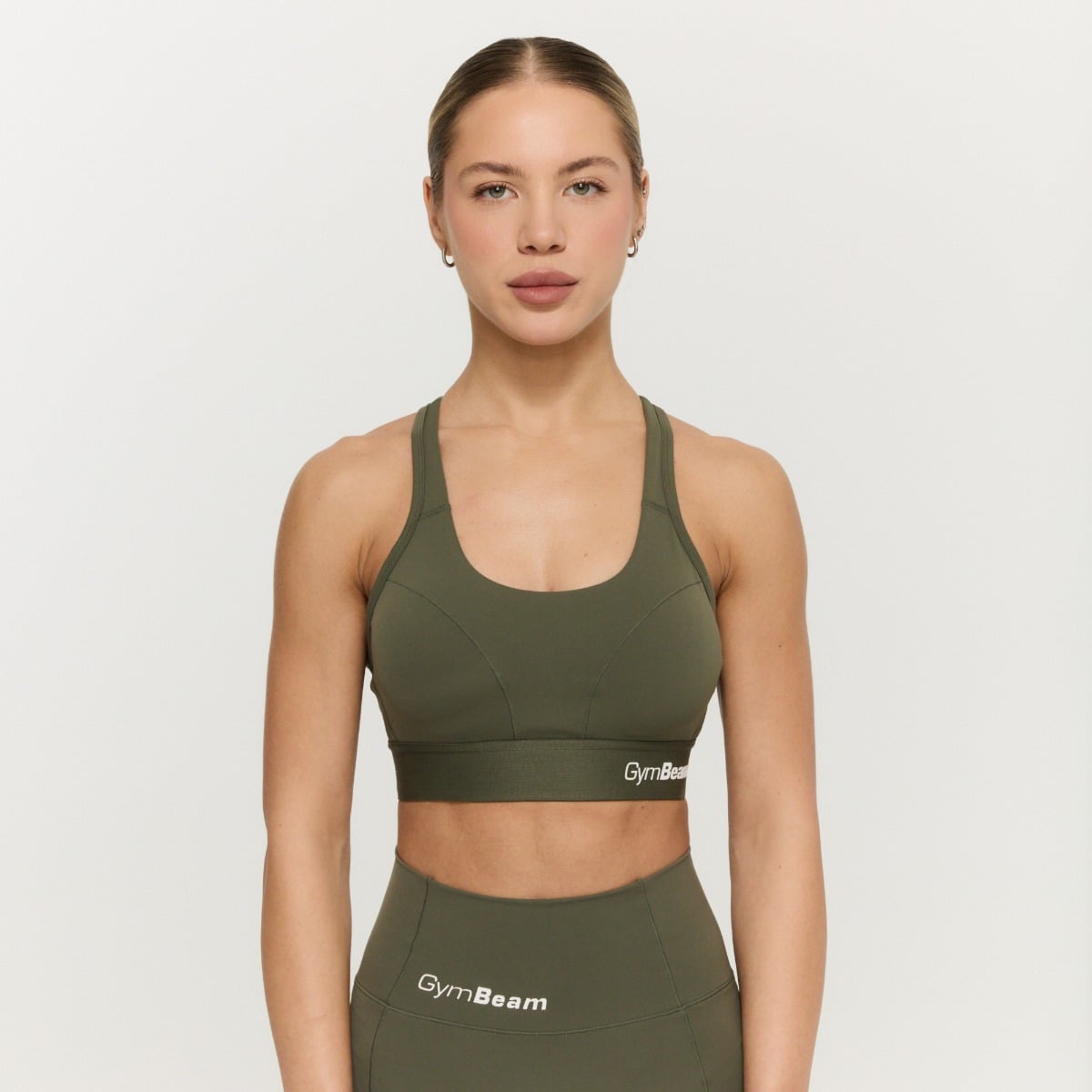 Спортно бюстие Olive Grey – GymBeam