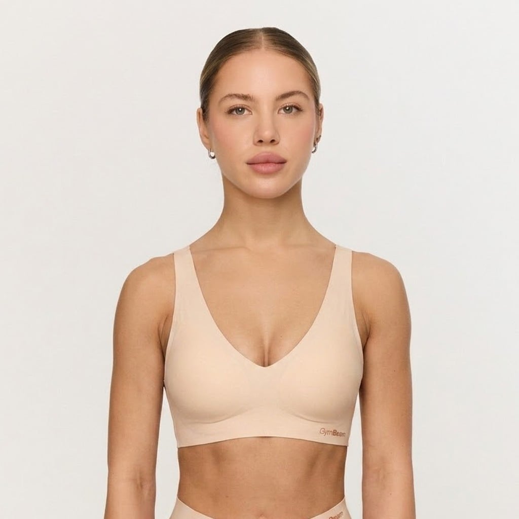 Безшевен сутиен Comfy Beige - GymBeam