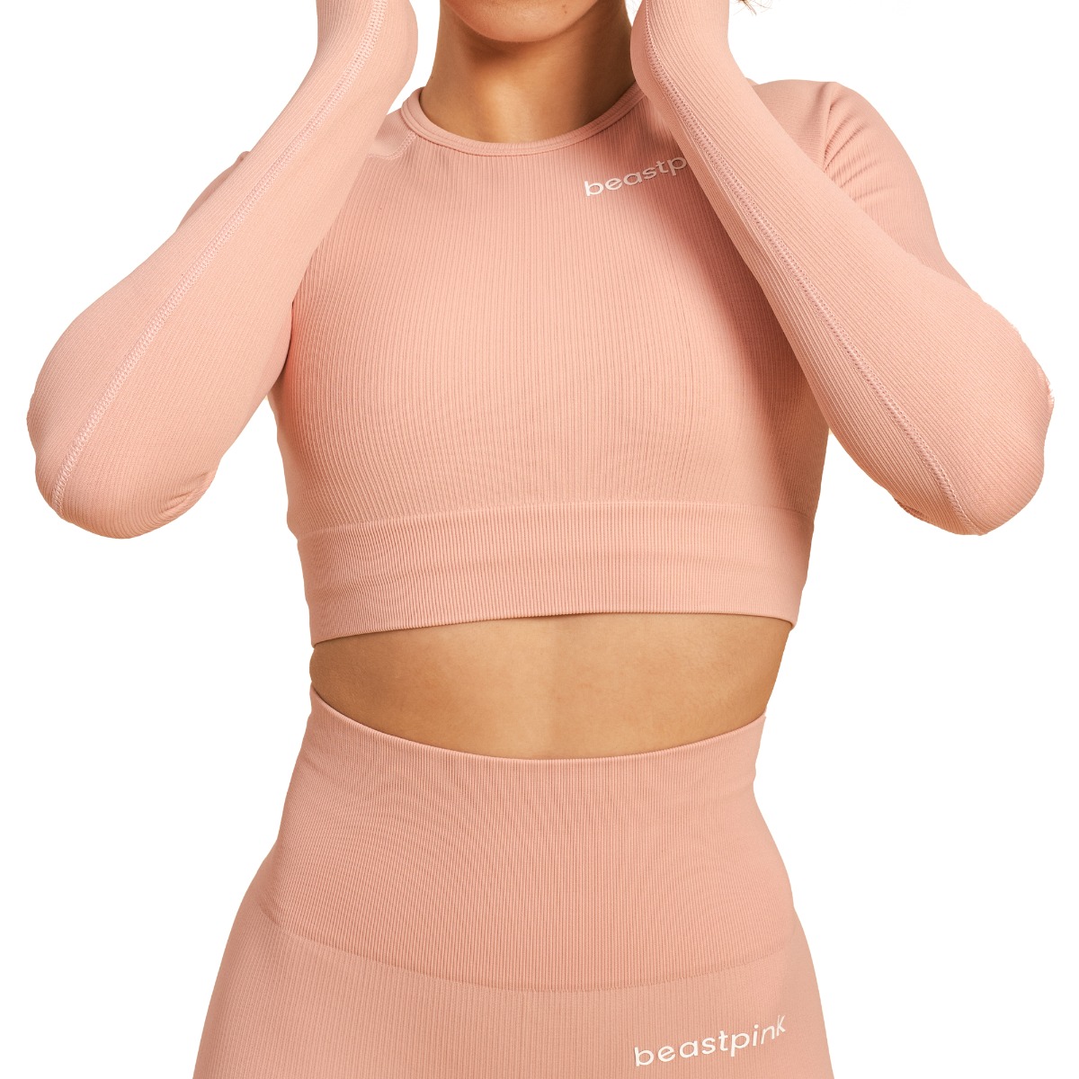 Дамски топ Hyper Crop Top Pink - BeastPink - Размер: XXL | Тегло: 0,302 g · záber 8