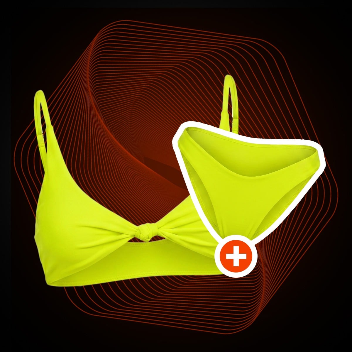 Бански горнище CURACAO Lime - GymBeam + подарък
