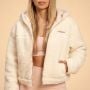 Дамски суичър Bliss Hoodie Jacket Ivory - BeastPink XS