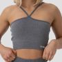Спортен сутиен FLO Halter Bra Grey - GymBeam XL