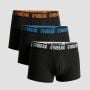Мъжки боксерки FIT Trunks, 3 броя, черни - GymBeam XXXL