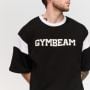 Тениска Premium Heavyweight Varsity Black - GymBeam XXL