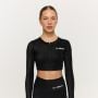 Дамски спортен топ Prime Black - GymBeam M