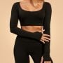 Дамски топ Sense Crop Top Black - BeastPink M