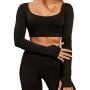 Дамски топ Sense Crop Top Black - BeastPink M