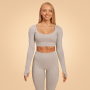 Дамски топ Sense Crop Top Grey - BeastPink M