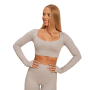 Дамски топ Sense Crop Top Grey - BeastPink M