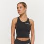 Дамски спортен топ BEAT Charcoal - GymBeam L