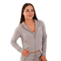 Дамски суичър TRN Zip-Up Grey - GymBeam M
