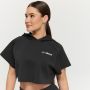 Дамски суичър Relay Cropped Black - GymBeam M