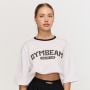 Дамска овърсайз тениска Varsity White - GymBeam M