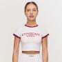 Дамска тениска Varsity White - GymBeam S