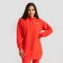 Дамски суичър Limitless Longline Hot Red - GymBeam XXL