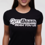 Дамска тениска Beam Black - GymBeam S