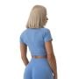 Дамски топ FLO Crop Top Blue - GymBeam XL