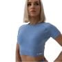 Дамски топ FLO Crop Top Blue - GymBeam XL