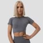Дамски топ FLO Crop Top Grey - GymBeam L