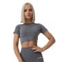 Дамски топ FLO Crop Top Grey - GymBeam L