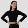 Дамски топ FLO Ribbed CropTop Black - GymBeam XL