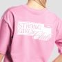 Дамска тениска Girls Club Boxy Pink - GymBeam S