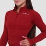 Дамски топ Ignite Crop Top Dark Red - GymBeam S