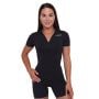 Дамска къса тениска Ignite Cropped Black - GymBeam XL