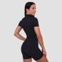 Дамска къса тениска Ignite Cropped Black - GymBeam XL