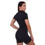 Дамска къса тениска Ignite Cropped Black - GymBeam XL