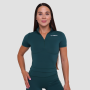 Дамска къса тениска Ignite Cropped Dark Green - GymBeam M
