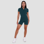 Дамска къса тениска Ignite Cropped Dark Green - GymBeam M