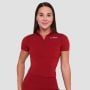 Дамска къса тениска Ignite Cropped Dark Red - GymBeam L
