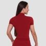 Дамска къса тениска Ignite Cropped Dark Red - GymBeam L