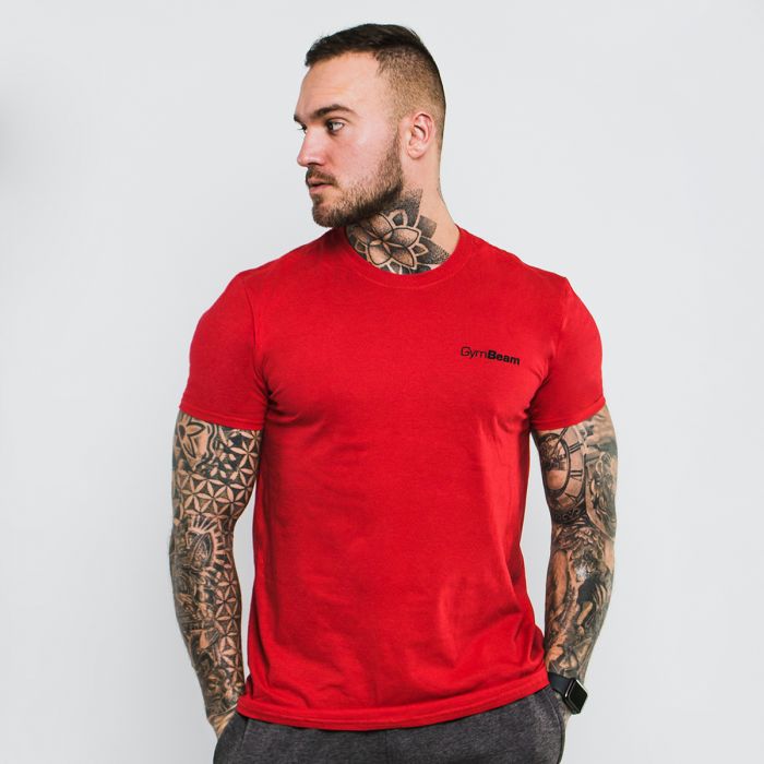 Тениска Basic Cherry Red - GymBeam
