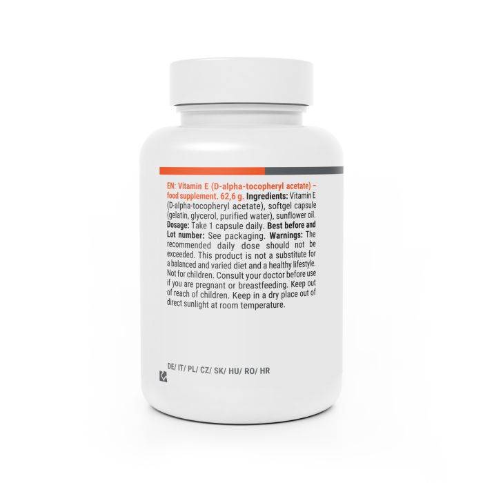 Vitamin E (D-alpha-tocopheryl acetate) - GymBeam 90 caps