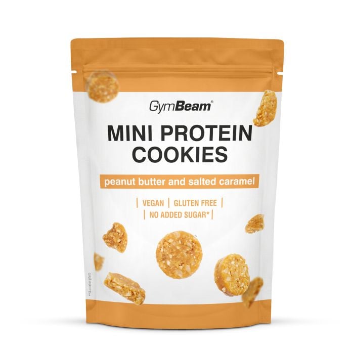 Мини протеинови бисквити - GymBeam 100 g - фъстъчено масло с шоколад