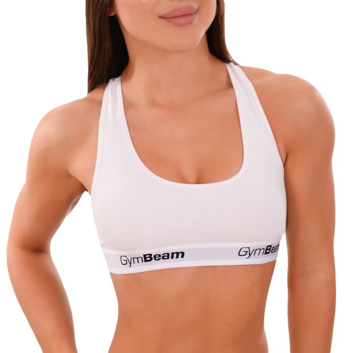 Спортно бюстие Bralette White - GymBeam M