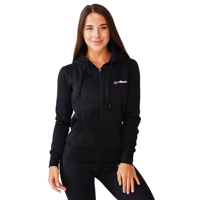 Дамски суичър Zipper Hoodie Black - GymBeam M