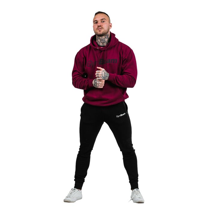 Суичър PRO Hoodie Burgundy - GymBeam L