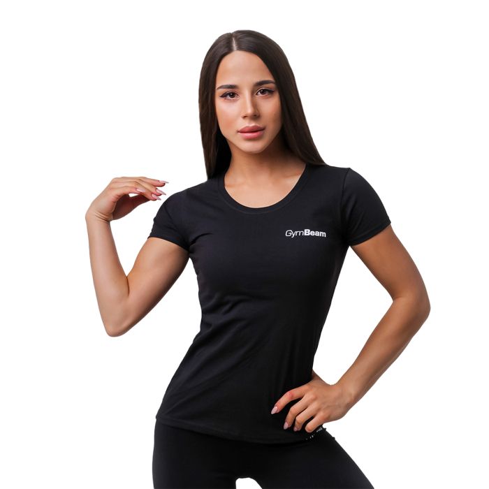 Дамска тениска Basic Black - GymBeam S