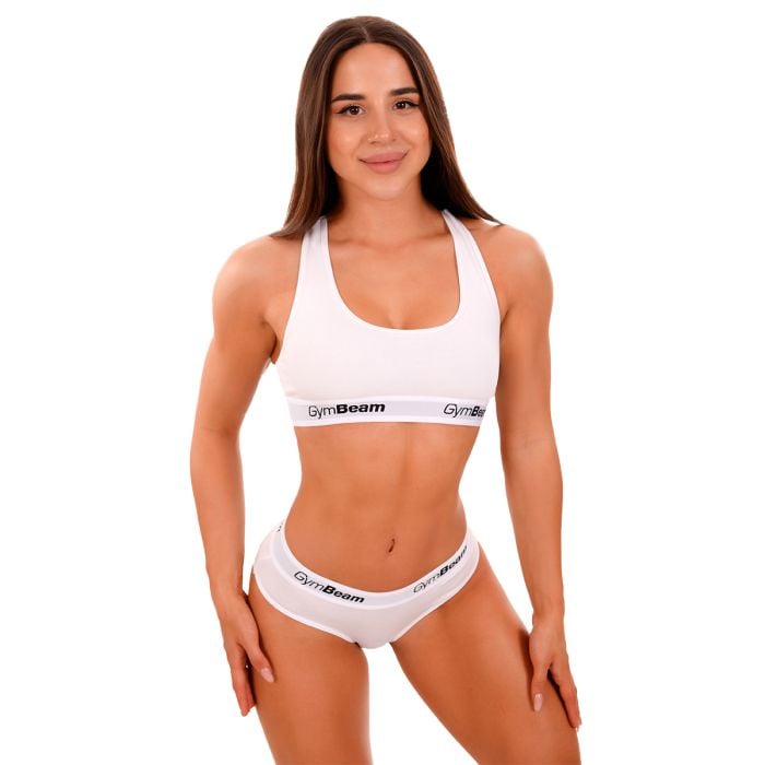 Спортно бюстие Bralette White - GymBeam M