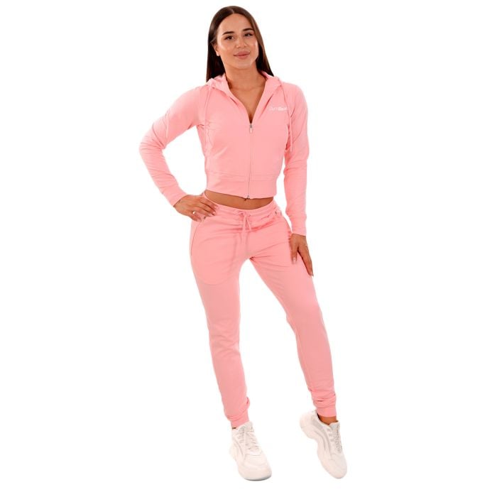 Дамски суичър TRN Zip-Up Pink - GymBeam S