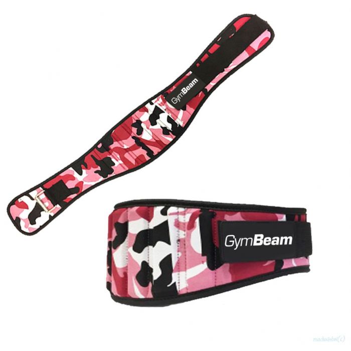 Женски фитнес колан Pink Camo - GymBeam