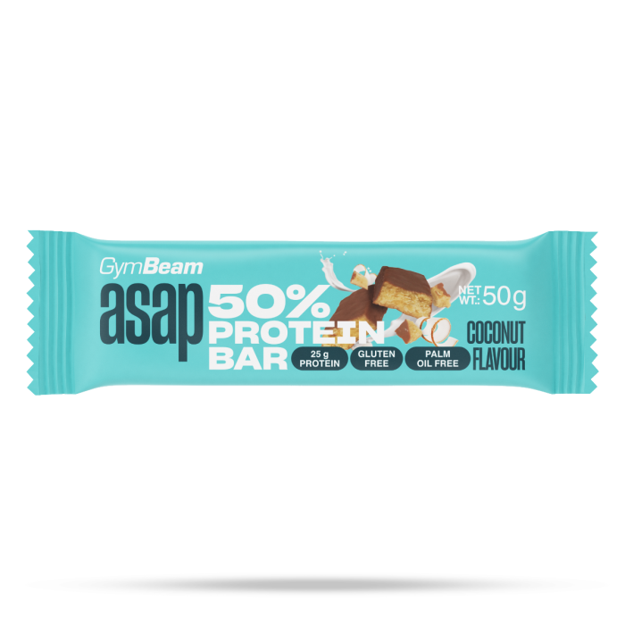 Протеинов бар ASAP 50% - GymBeam 50 g - кокос
