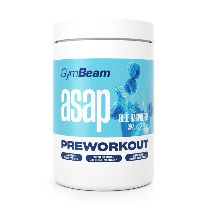 ASAP Pre-Workout - GymBeam 425 g - синя малина