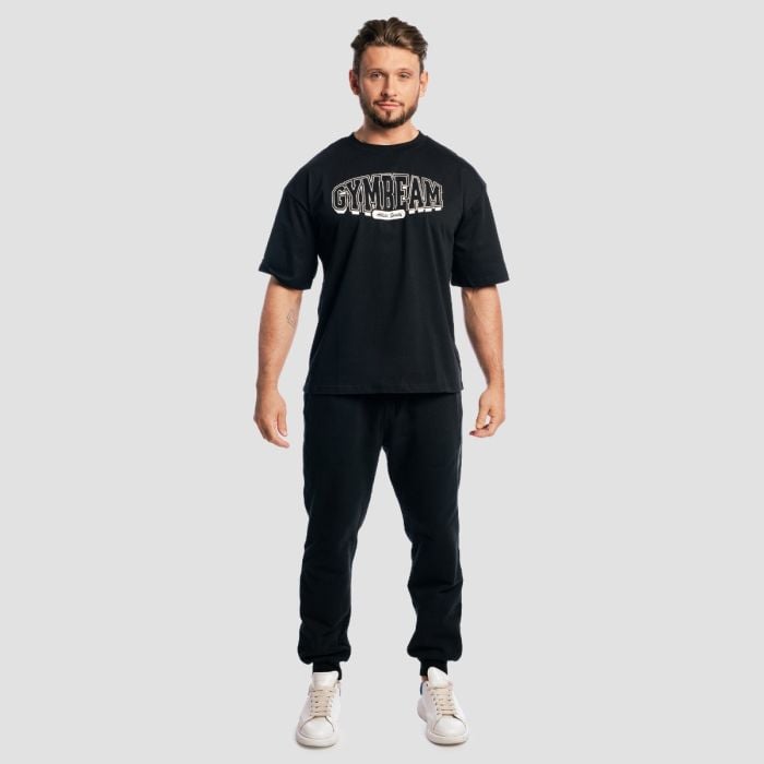 Тениска Athletic Society Boxy Black - GymBeam XL