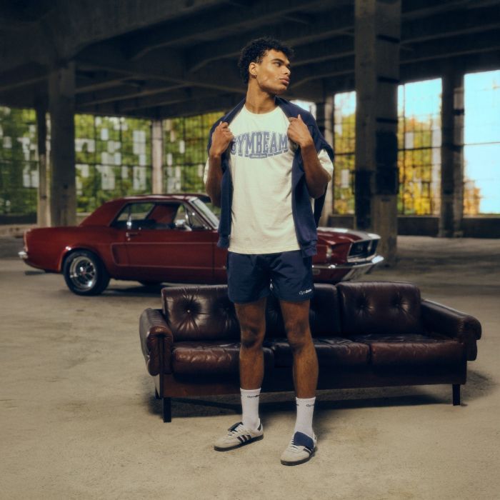 Тениска Athletic Society Boxy Cream - GymBeam XL