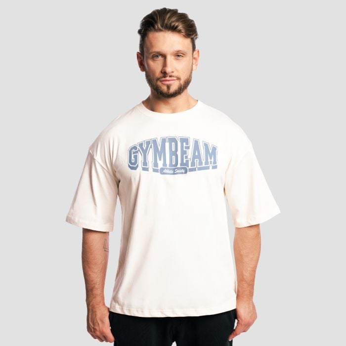 Тениска Athletic Society Boxy Cream - GymBeam XL