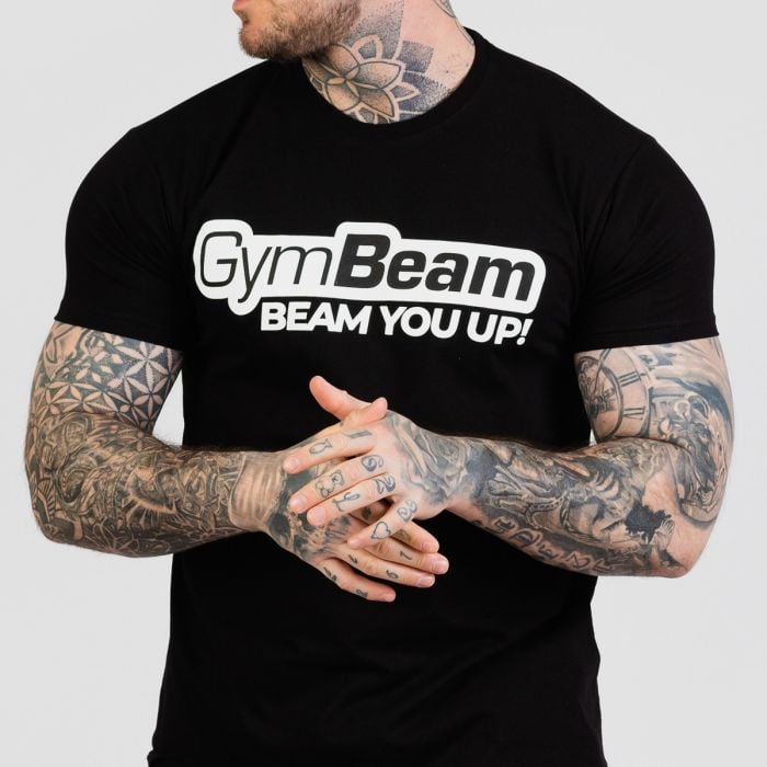 Тениска Beam Black - GymBeam L